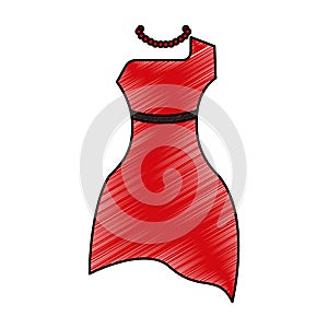 Femenine dress elegant icon