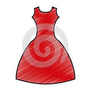 Femenine dress elegant icon