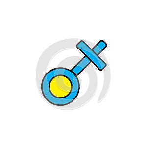 Femenine icon vector sign and symbol isolated on white background