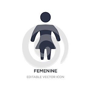 femenine icon on white background. Simple element illustration from Signs concept