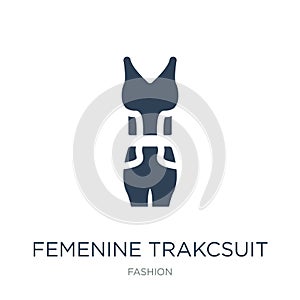 femenine trakcsuit icon in trendy design style. femenine trakcsuit icon isolated on white background. femenine trakcsuit vector