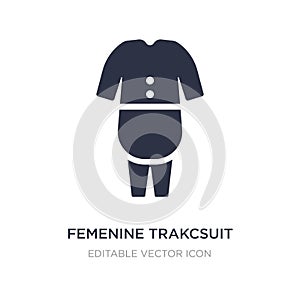 femenine trakcsuit icon on white background. Simple element illustration from Fashion concept