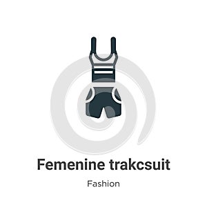 Femenine trakcsuit vector icon on white background. Flat vector femenine trakcsuit icon symbol sign from modern fashion collection