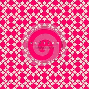 Feminime circle connection line abstract seamless pattern.Rounded repeat pattern photo