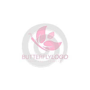 Feminine butterfly logo design