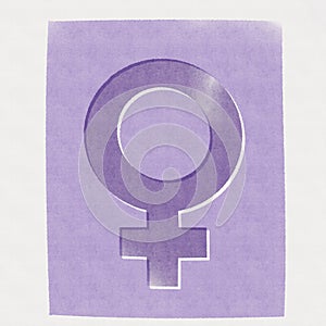 Feminine symbol, international women\'s day concept. Risograph style