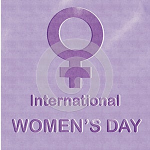 Feminine symbol, international women\'s day concept. Risograph style