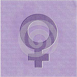Feminine symbol, international women\'s day concept. Risograph style