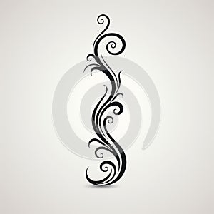 Feminine Tattoo Inspired Calligraphic Design Element