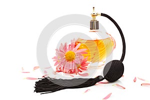 Femininity. Perfume and flower blossom.