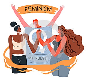 Feminism my body my rules empowerment movement