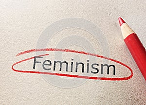 Feminism red circle