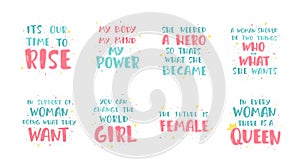 Feminist lettering quotes