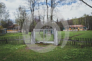 Fence before abandoned territory