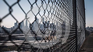 Fence against a background of skyline