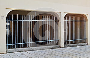 Fence in the aisle under the house