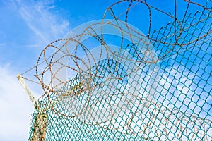 Fence and barb wires at Robben Island Prison