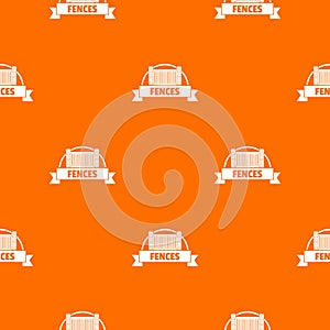 Fence brick pattern vector orange