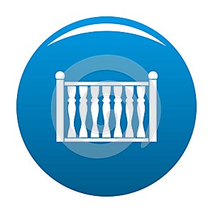 Fence with column icon blue