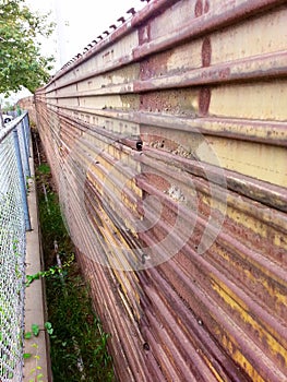 Fence dividing Tijuana and San Ysidro (San Diego), California