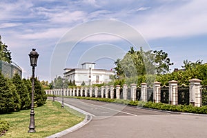 The fence of the estate of Yanukovych