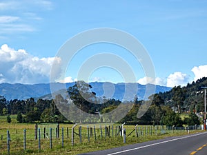 Fence going parallel to the road