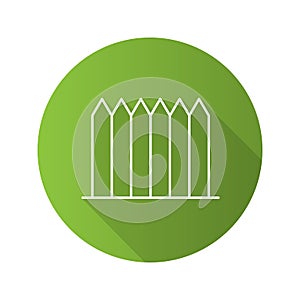 Fence flat linear long shadow icon
