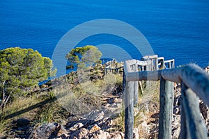 Fence in front of Torre Vigia De Cerro Gordo, a watchtower