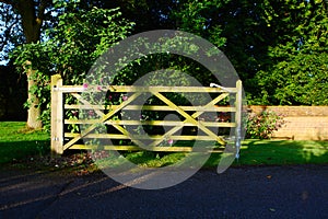 The Fence gate of the farm in the mornig