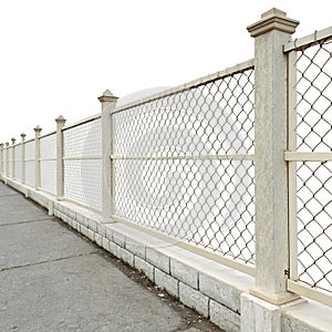 Fence isolated on white background