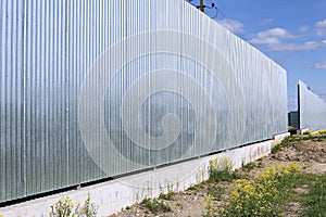 Fence made of galvanized, stainless steel professional flooring