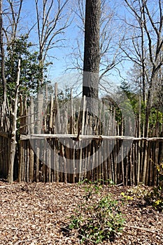 A Fence Made from Sticks and Branches