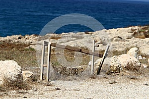 Fence in a park on the shores of the Mediterranean