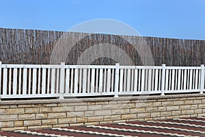 Fence in a park on the shores of the Mediterranean