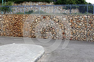 Fence in a park on the shores of the Mediterranean