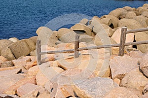 Fence on the Sea coast