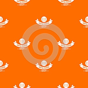 Fence security pattern vector orange