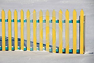 Fence on the snow