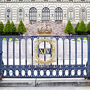The fence of Stockholm Royal Palace