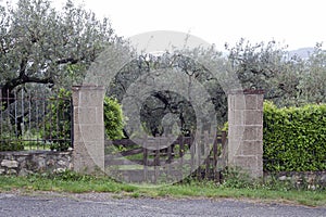 Fence to block entry into the farm.