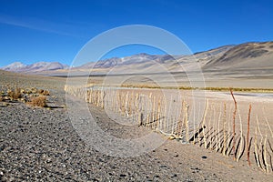 Fence to trap the vicuna in the Puna de Atacama, Argentina
