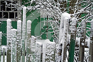 Fence Under Snow