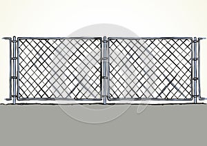 Fence. Vector drawing photo