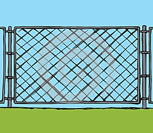 Fence. Vector drawing photo