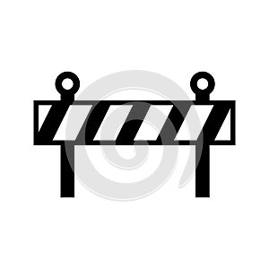 Fence vector icon. crowd control barricades vector illustration symbol.