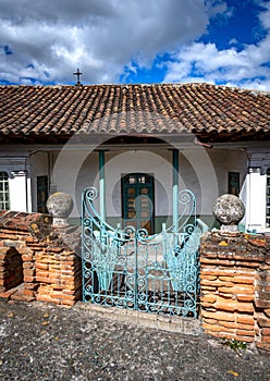 Fence and wall of an old house