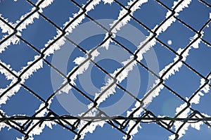 Fence, winter texture, background