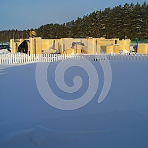 Fenced construction area