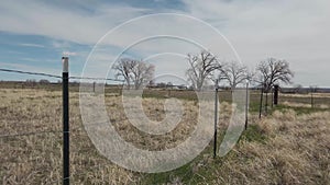 Fenced grassland