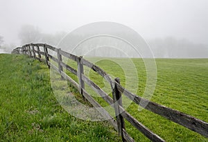 Fenceline, Field And Fog